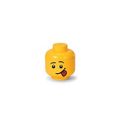 Foto van Set van 2 - opbergbox iconic hoofd silly 16 cm, geel - lego