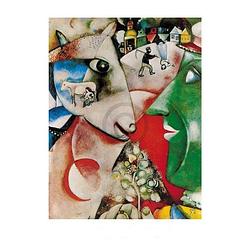 Foto van Marc chagall - i and the village, 1911 kunstdruk 60x80cm