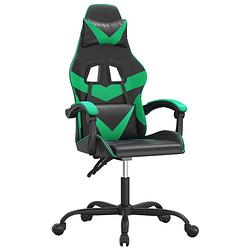 Foto van The living store gamestoel - - stoel - 57.5x59.5cm - zwart/groen