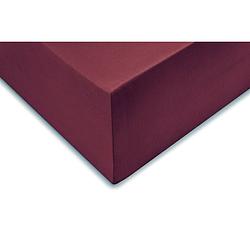 Foto van Zo home satinado hoeslaken katoen satijn 35cm hoekhoogte - spicy red 180x210-220cm