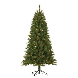Foto van Giftsome kerstboom - kunstkerstboom met ledverlichting - buigbare takken - warm wit licht - 155 cm - groen