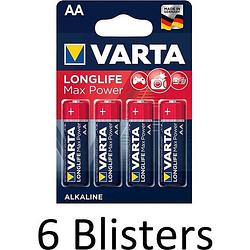 Foto van Varta longlife max power aa batterijen - 24 stuks (6 blisters a 4 st)