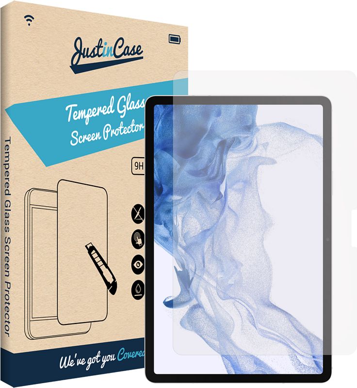 Foto van Just in case tempered glass samsung galaxy tab s8 / tab s7 screenprotector