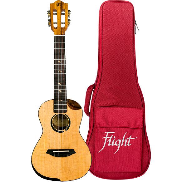 Foto van Flight princess series victoria eq-a tenor elektrisch-akoestische tenor ukelele met gigbag