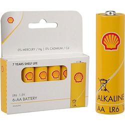 Foto van Shell batterijen penlite - aa type - 6x stuks - alkaline - penlites aa batterijen