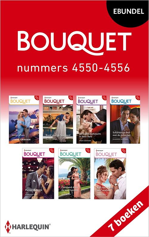 Foto van Bouquet e-bundel nummers 4550 - 4556 - lynne graham, caitlin crews, emmy grayson, shannon mckenna, lorraine hall, maya blake, annie west - ebook