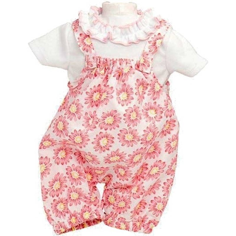 Foto van Mini mommy jumpsuit bloemen met t-shirt 42-46 cm roze