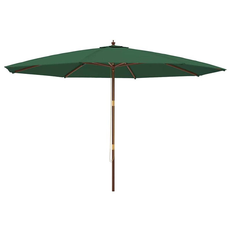 Foto van The living store parasol groen - 400x273 cm - uv-beschermend polyester