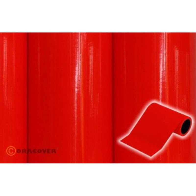 Foto van Oracover oratrim 27-021-025 decoratiestrepen (l x b) 25 m x 12 cm rood (fluorescerend)