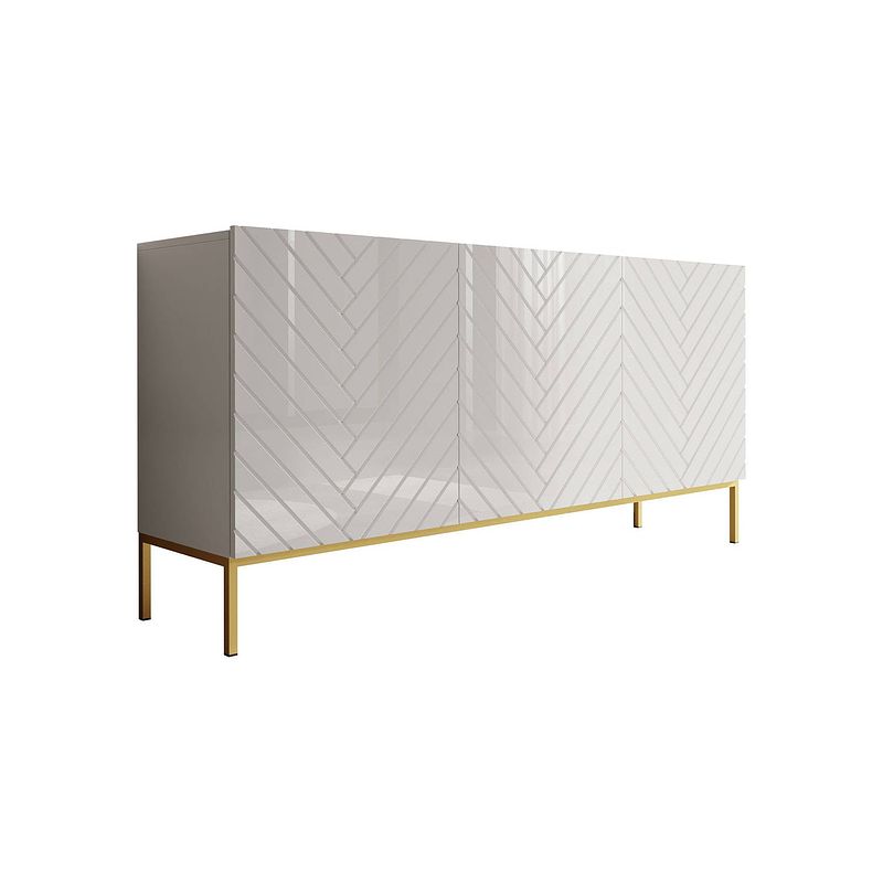 Foto van Meubella dressoir gallatin - wit - 160 cm