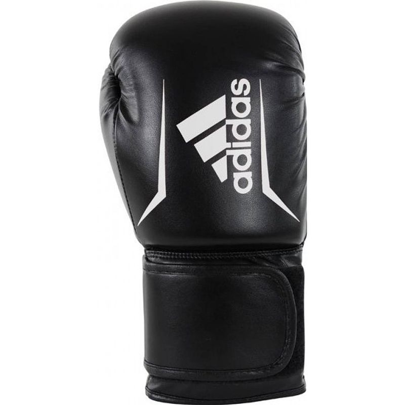 Foto van Adidas speed 50 bokshandschoenen zwart/wit 8oz