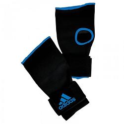 Foto van Adidas gevoerde binnenhandschoen met bandage - zwart/blauw - xl