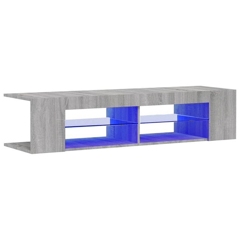 Foto van Vidaxl tv-meubel met led-verlichting 135x39x30 cm grijs sonoma eiken