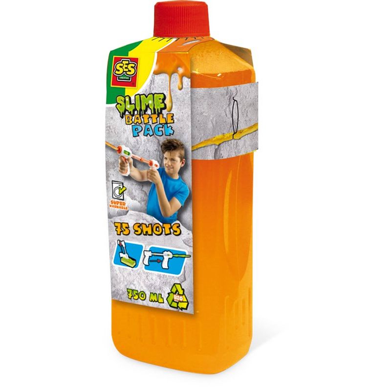 Foto van Ses slime battle navulling oranje 750 ml