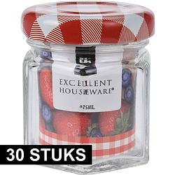 Foto van 30x jam potjes met draaideksel 45 ml - weckpotten