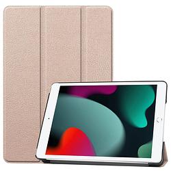 Foto van Basey ipad 10.2 2019 hoes book case hoesje - ipad 10.2 2019 hoesje hard cover case hoes - goud