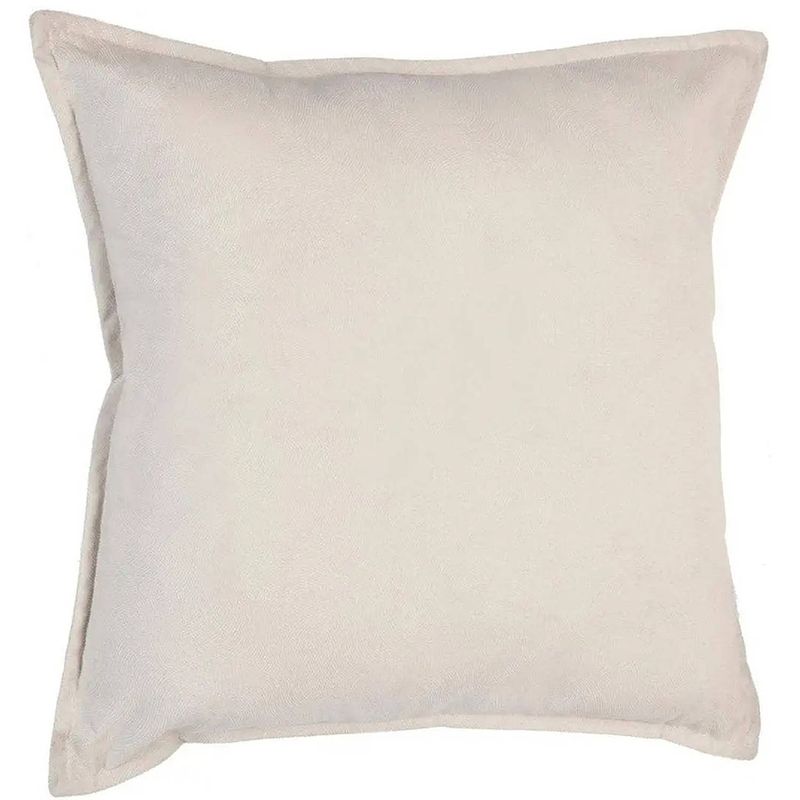 Foto van Bank/sierkussens huiskamer sophia - 45 x 45 cm - ivoor wit - polyester - met rits - sierkussens