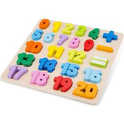 Foto van New classic toys vormenpuzzel getallen junior hout 25-delig