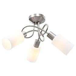 Foto van Vidaxl plafondlamp met keramieke cilindervormige kappen 3xe14 wit