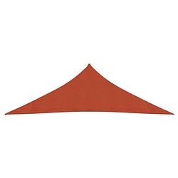 Foto van The living store schaduwdoek hdpe - 3.5 x 3.5 x 4.9 m - terracotta - driehoekig