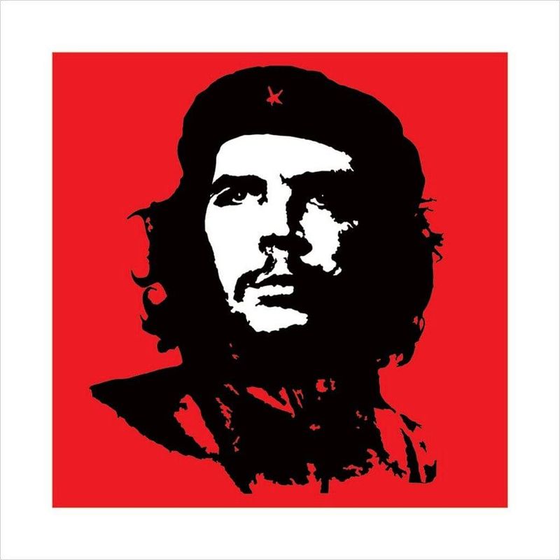 Foto van Pyramid che guevara red kunstdruk 40x40cm