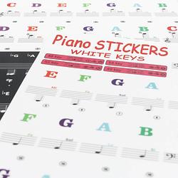 Foto van Fazley keynote sheet 88 muzieknoten-stickers voor piano en keyboard