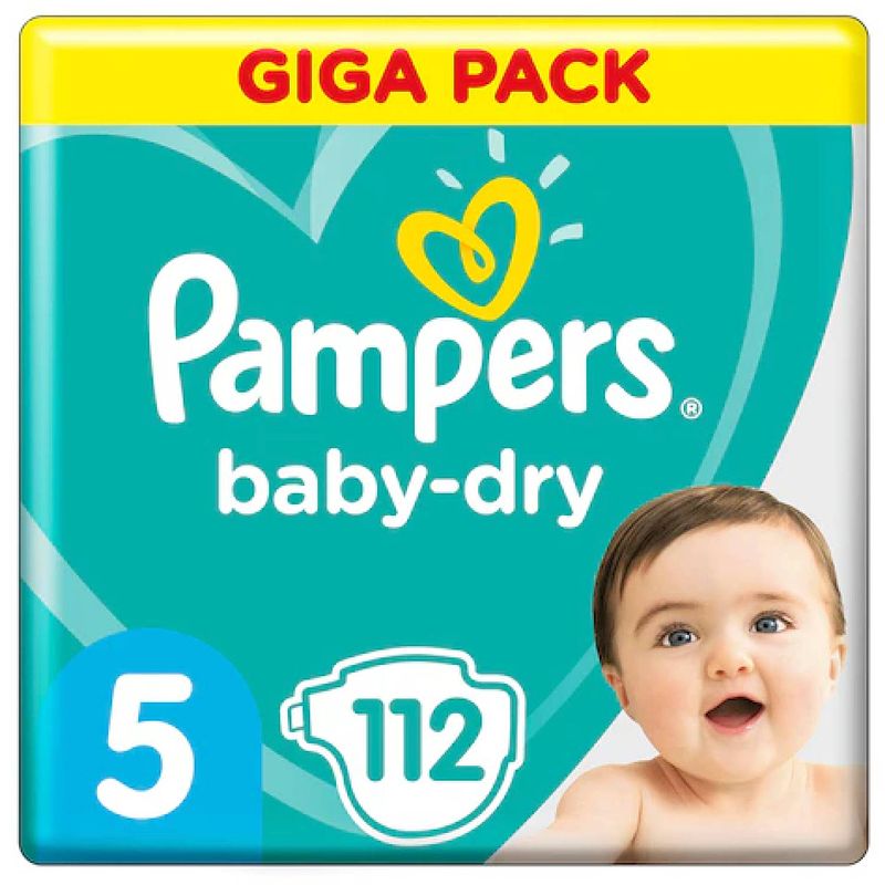 Foto van Pampers - baby dry - maat 5 - mega pack - 112 luiers