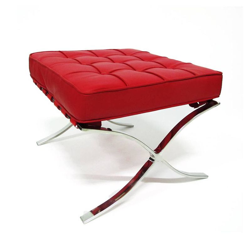 Foto van Dimehouse hocker design expo - rood - premium leer