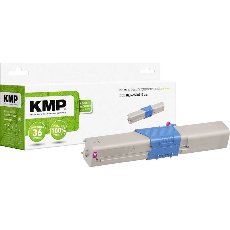 Foto van Kmp toner vervangt oki 46508714 compatibel magenta 1500 bladzijden o-t58