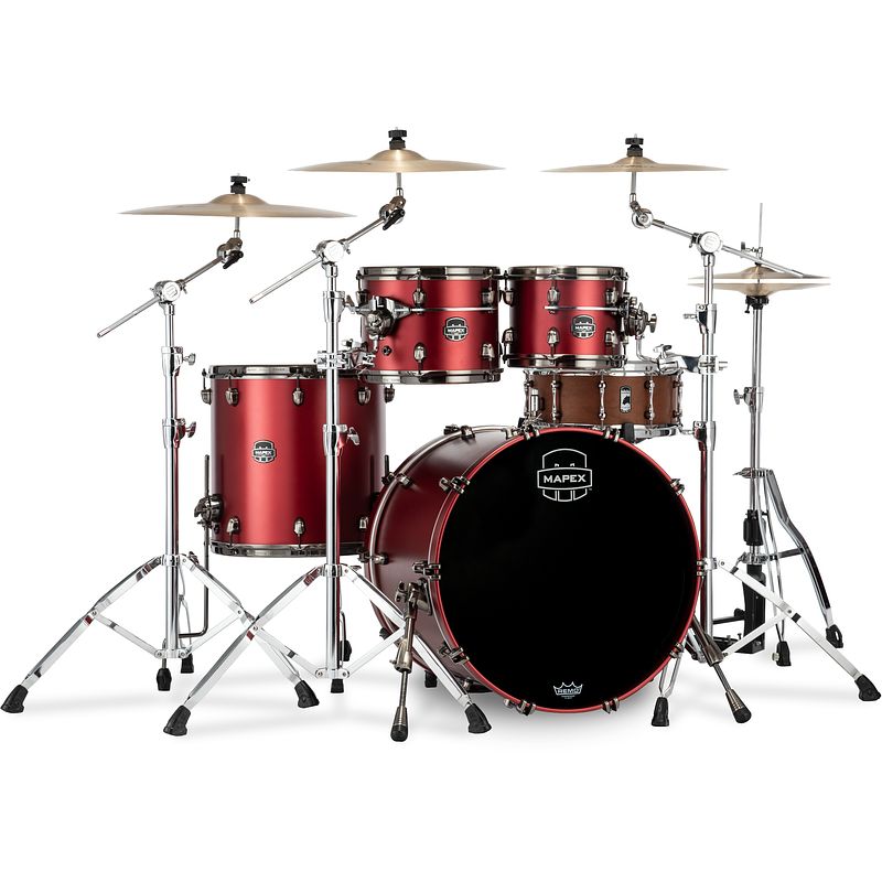 Foto van Mapex se529xbbpa saturn evolution birch stage rock tuscan red 4d. shellset