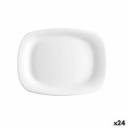 Foto van Serveerschaal bormioli rocco parma rechthoekig wit glas (18 x 21 cm) (24 stuks)