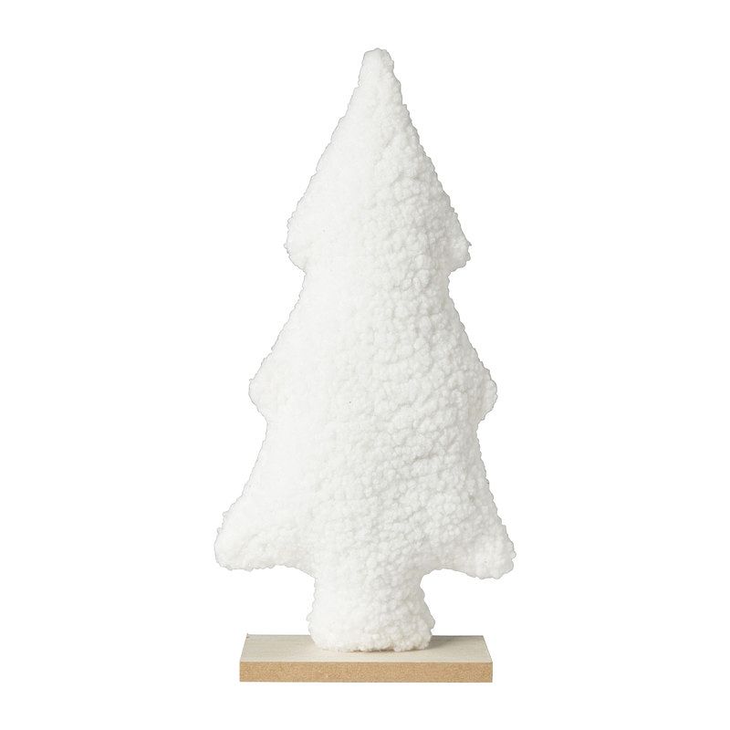 Foto van Kerstboom teddy - wit - 15x7x40 cm