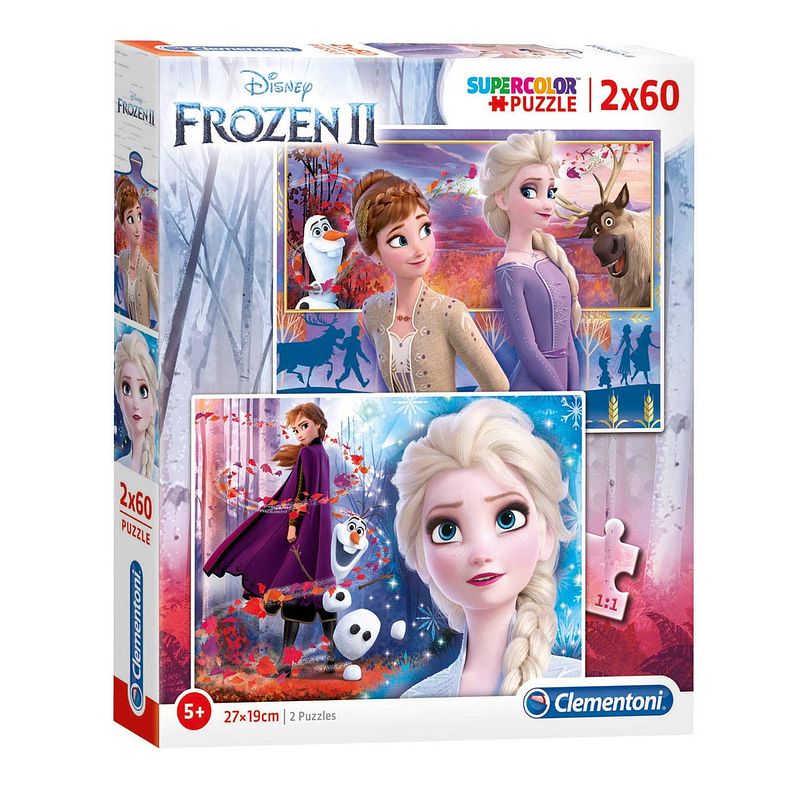 Foto van Clementoni disney frozen 2 legpuzzel 2 puzzels 60 stukjes