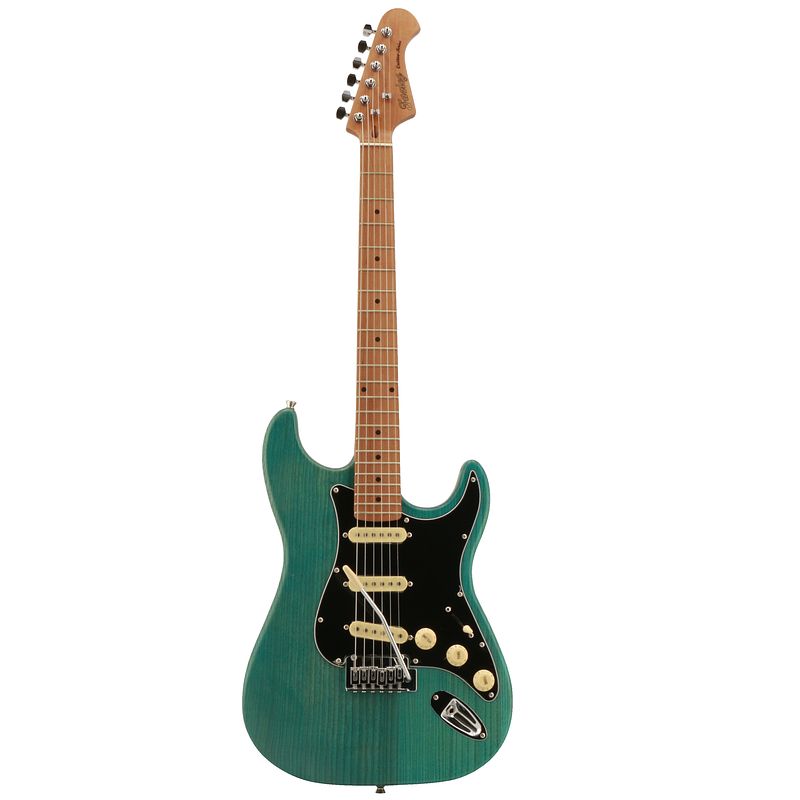 Foto van Fazley outlaw series sheriff plus sss blue elektrische gitaar met gigbag