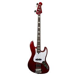 Foto van Lakland skyline 44-60 custom candy apple red gloss elektrische basgitaar