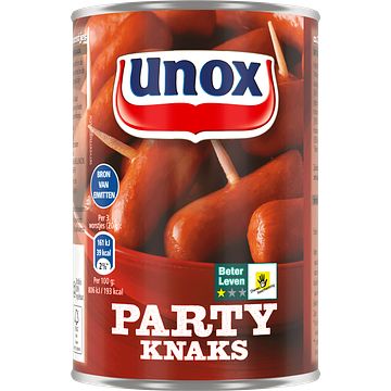 Foto van Unox knakworst party knaks 3 x 400g bij jumbo