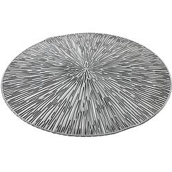 Foto van 4x stuks ronde onderleggers/placemats voor borden zilver 38 cm - placemats