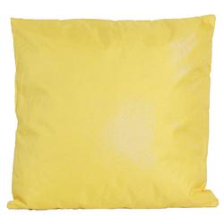 Foto van 1x bank/sier kussens voor binnen en buiten in de kleur geel 45 x 45 cm - sierkussens