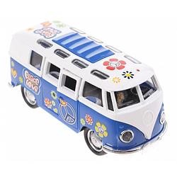Foto van Toi-toys flowerpower die-cast bus blauw