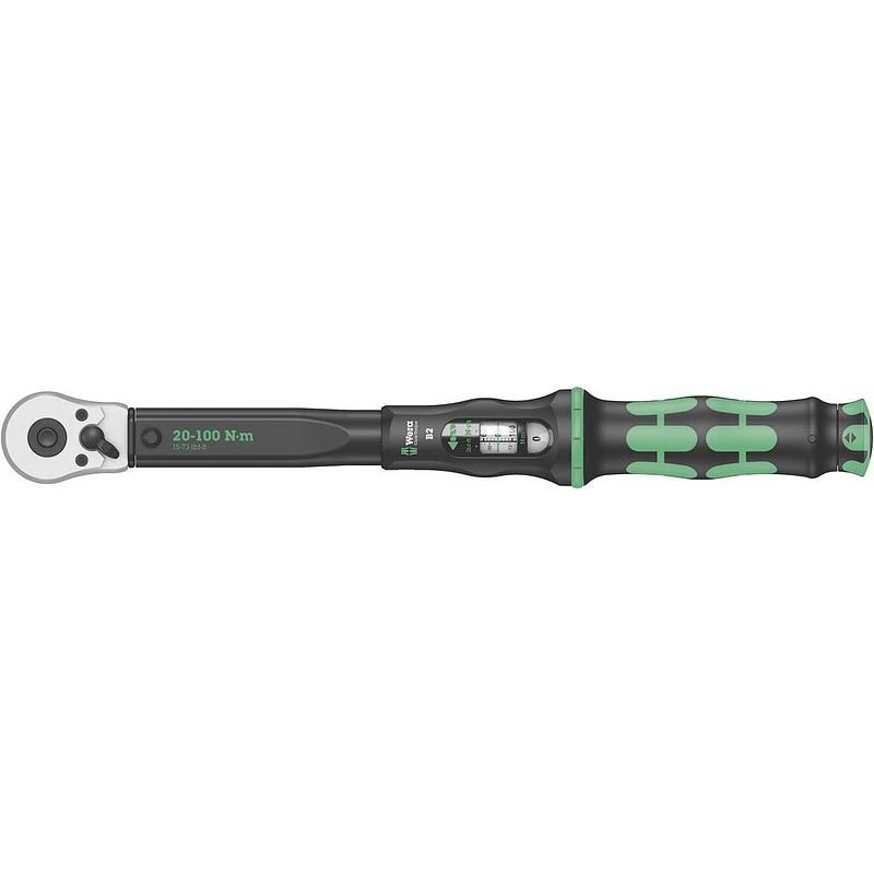 Foto van Wera click-torque b 1 05075610001 momentsleutel met omschakelbare ratel 3/8 (10 mm) 10 - 50 nm