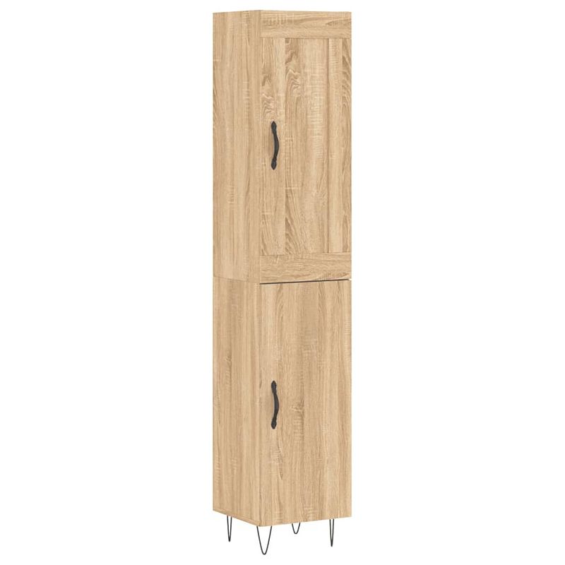 Foto van Vidaxl hoge kast 34,5x34x180 cm bewerkt hout sonoma eikenkleurig