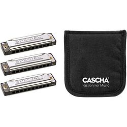 Foto van Cascha hh 2342 special harmonica pack set van 3 diatonische mondharmonica'ss c-g-a