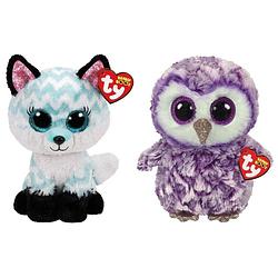 Foto van Ty - knuffel - beanie buddy - atlas fox & moonlight owl