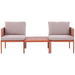 Foto van Beliani terracina - loungeset-oranje-aluminium