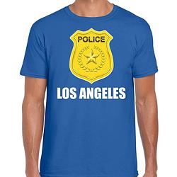 Foto van Los angeles politie / police embleem t-shirt blauw voor heren xl - feestshirts