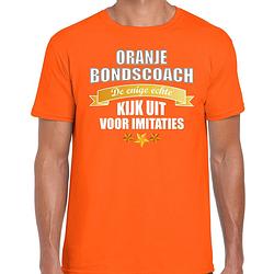 Foto van Oranje fan shirt / kleding holland de enige echte bondscoach ek/ wk voor heren m - feestshirts