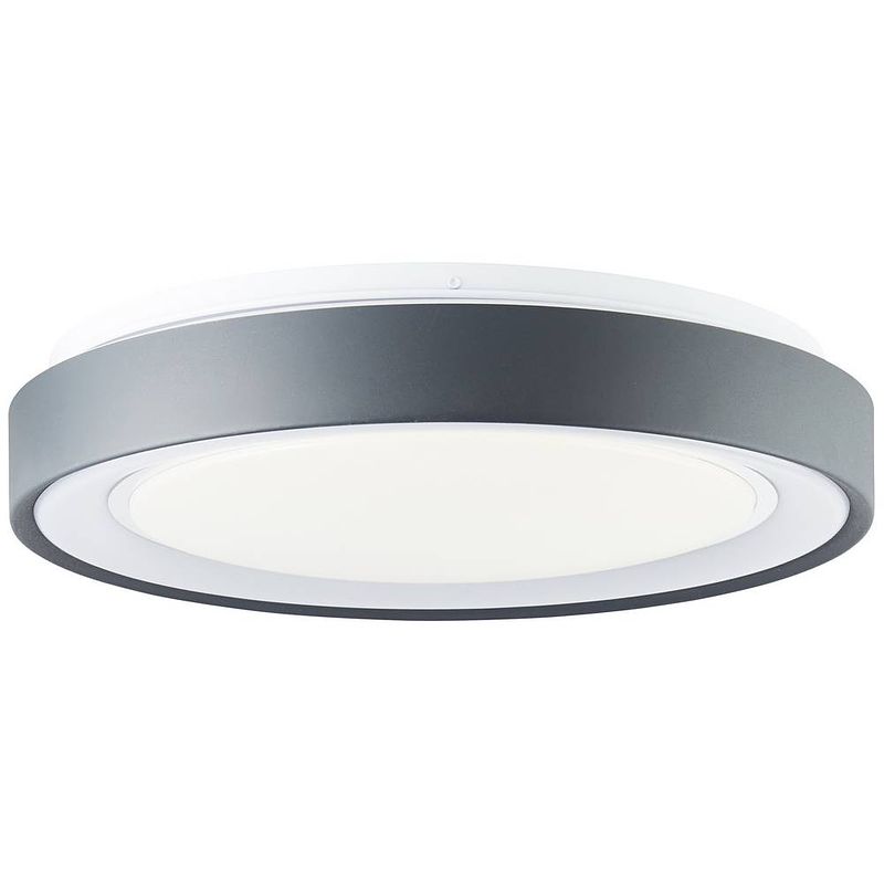 Foto van Brilliant g97191/63 tessy led-plafondlamp led energielabel: e (a - g) 22 w antraciet, wit, chroom