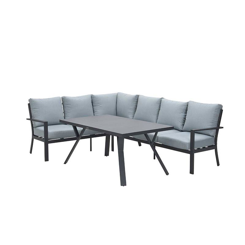 Foto van Garden impressions senja lounge dining set 3delig links - mint grijs