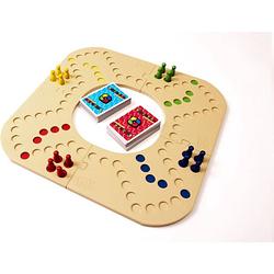 Foto van Keezbord keezenspel en tokkenspel - kunststof bordspel - 4 personen
