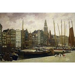 Foto van Spatscherm het damrak amsterdam - 80x60 cm